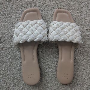 Braided Pearl Sandals | Size 10